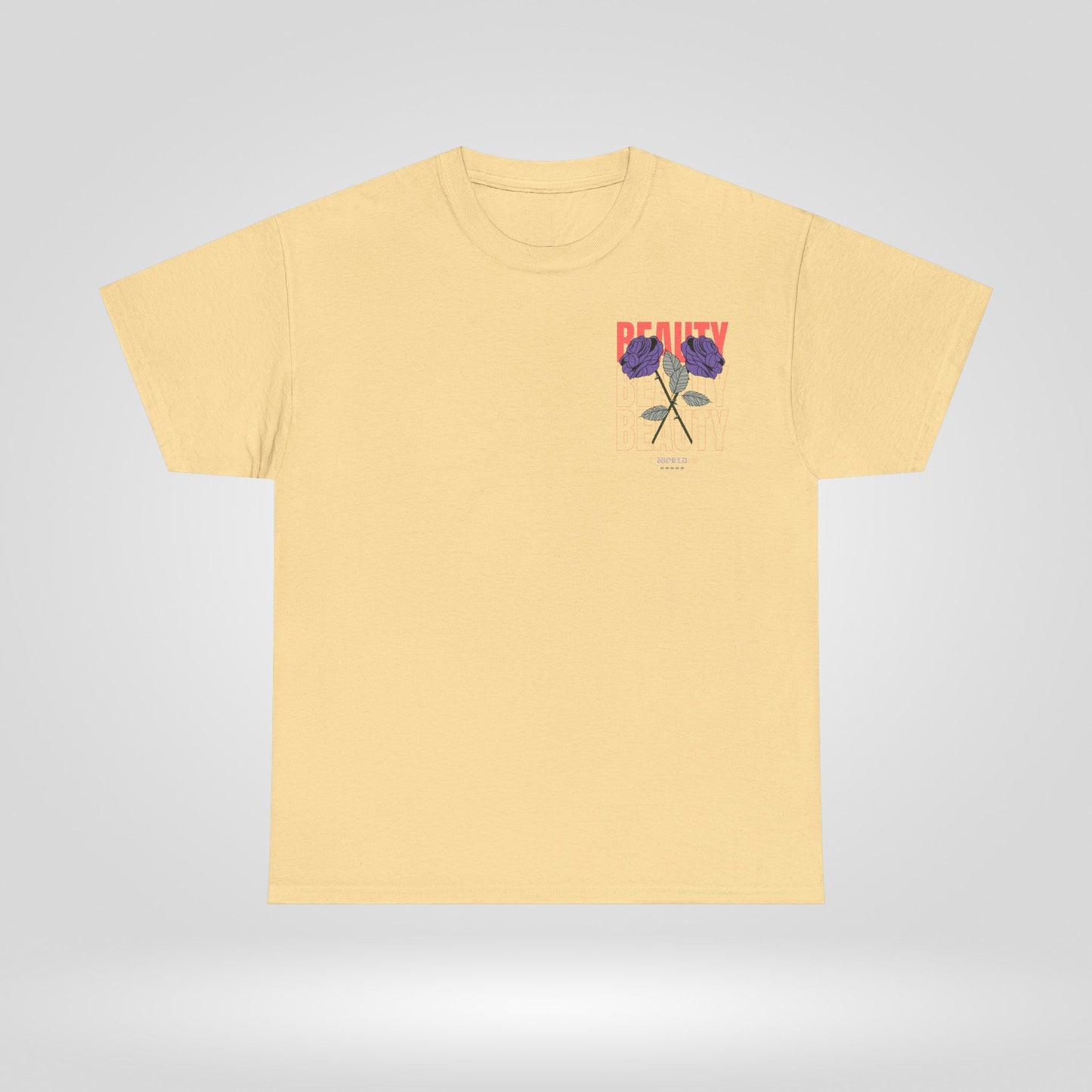 Beautiful Blooms Unisex Heavy Cotton Tee - Flower Graphics, Stylish Shirt, Gift for Her, Trendy Casual Wear, Art Lover Apparel - Roe Creation