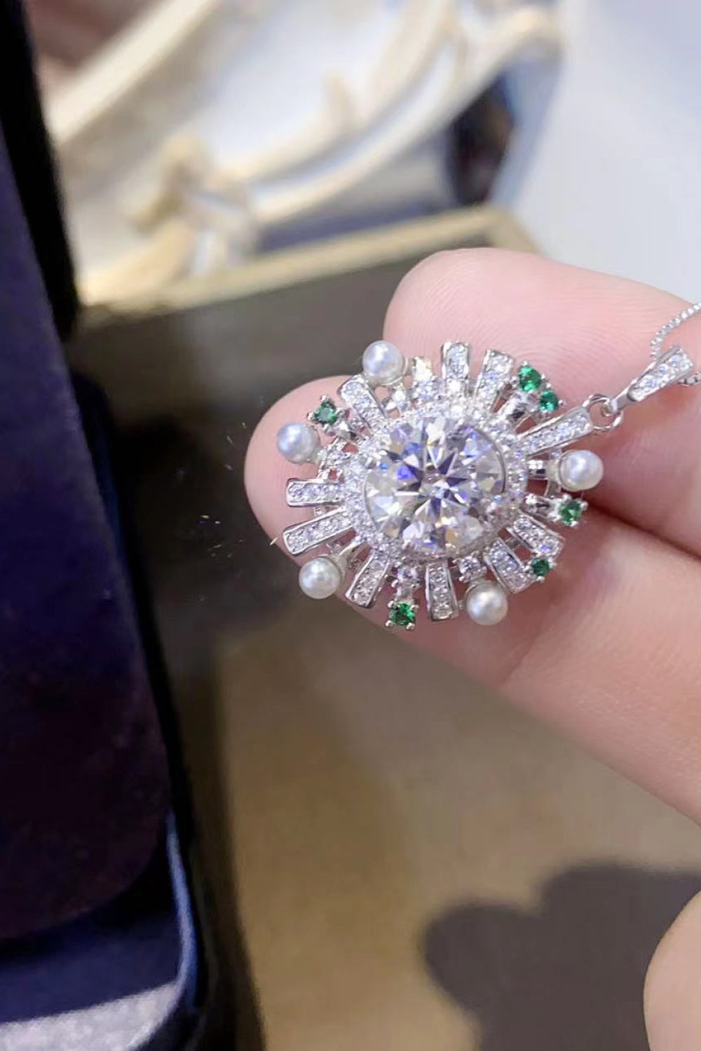2 Carat Moissanite 925 Sterling Silver Necklace - Roe Creation