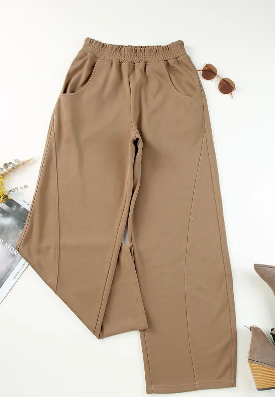 Elastic Waist Sweatpants with Pockets - Roe Creation