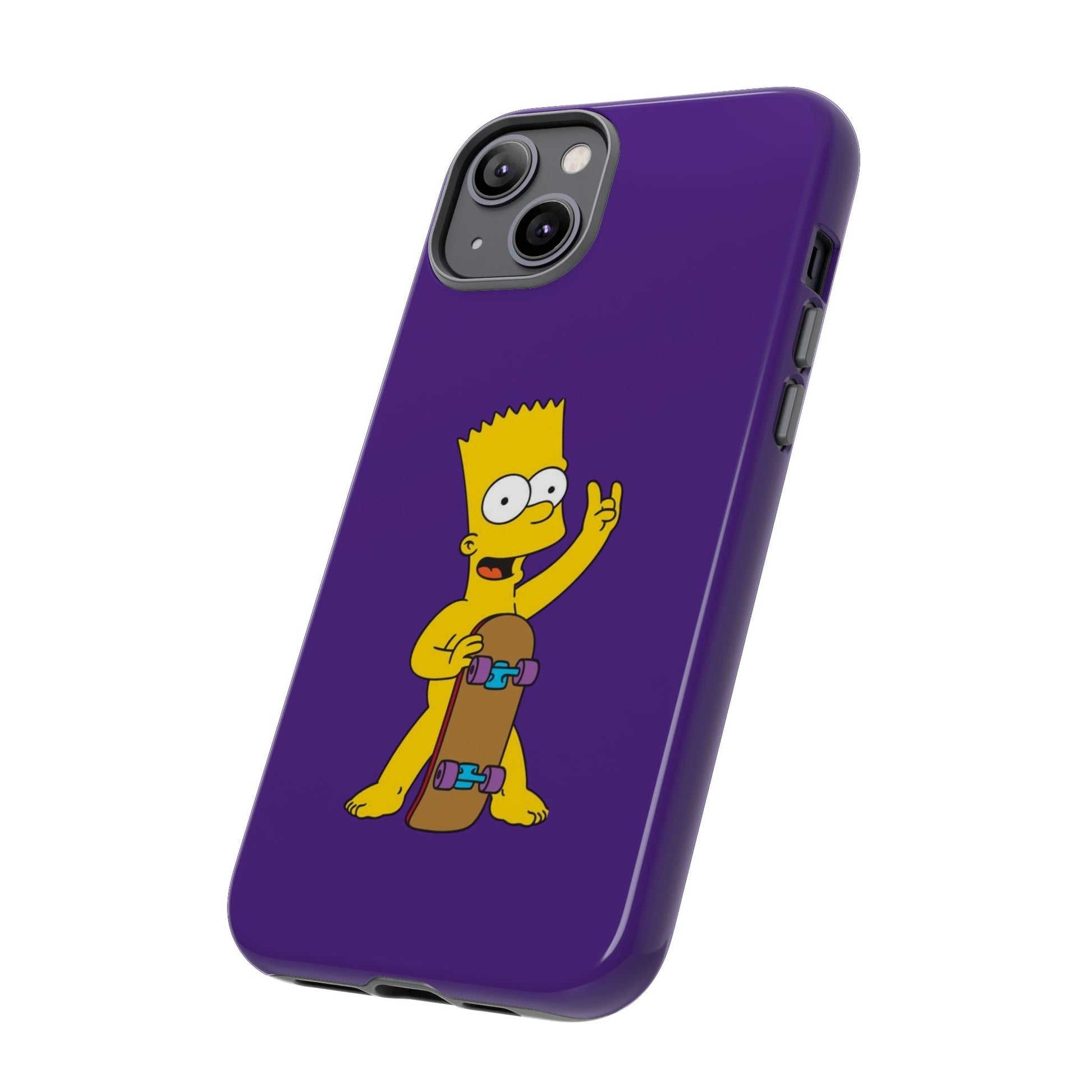 Fun Bart Simpson Skateboard Phone Case - Tough and Stylish - Roe Creation