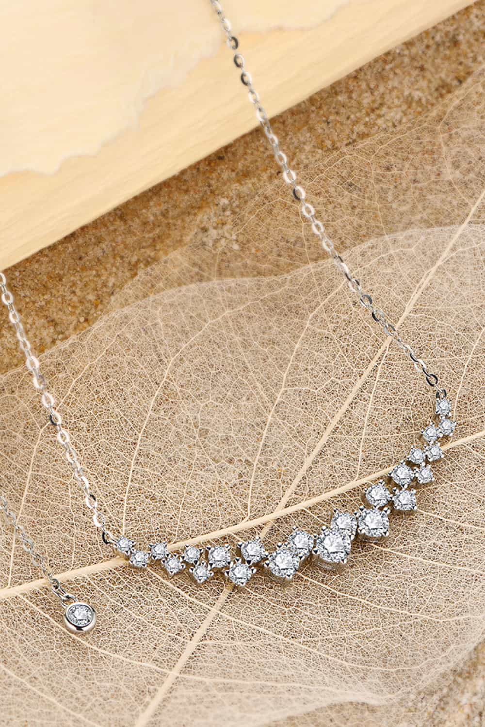 1.64 Carat Moissanite 925 Sterling Silver Necklace - Roe Creation