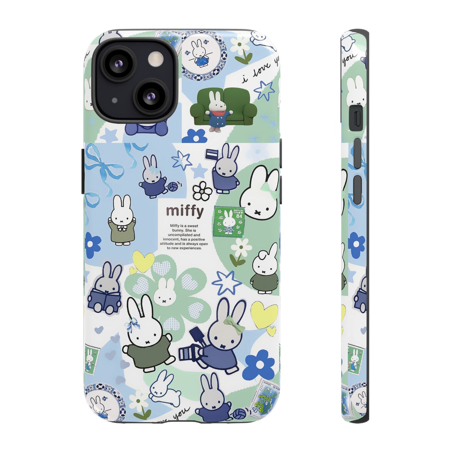 Cute Miffy Tough Phone Case - iPhone, Samsung Stylish Design for Bunny Lovers