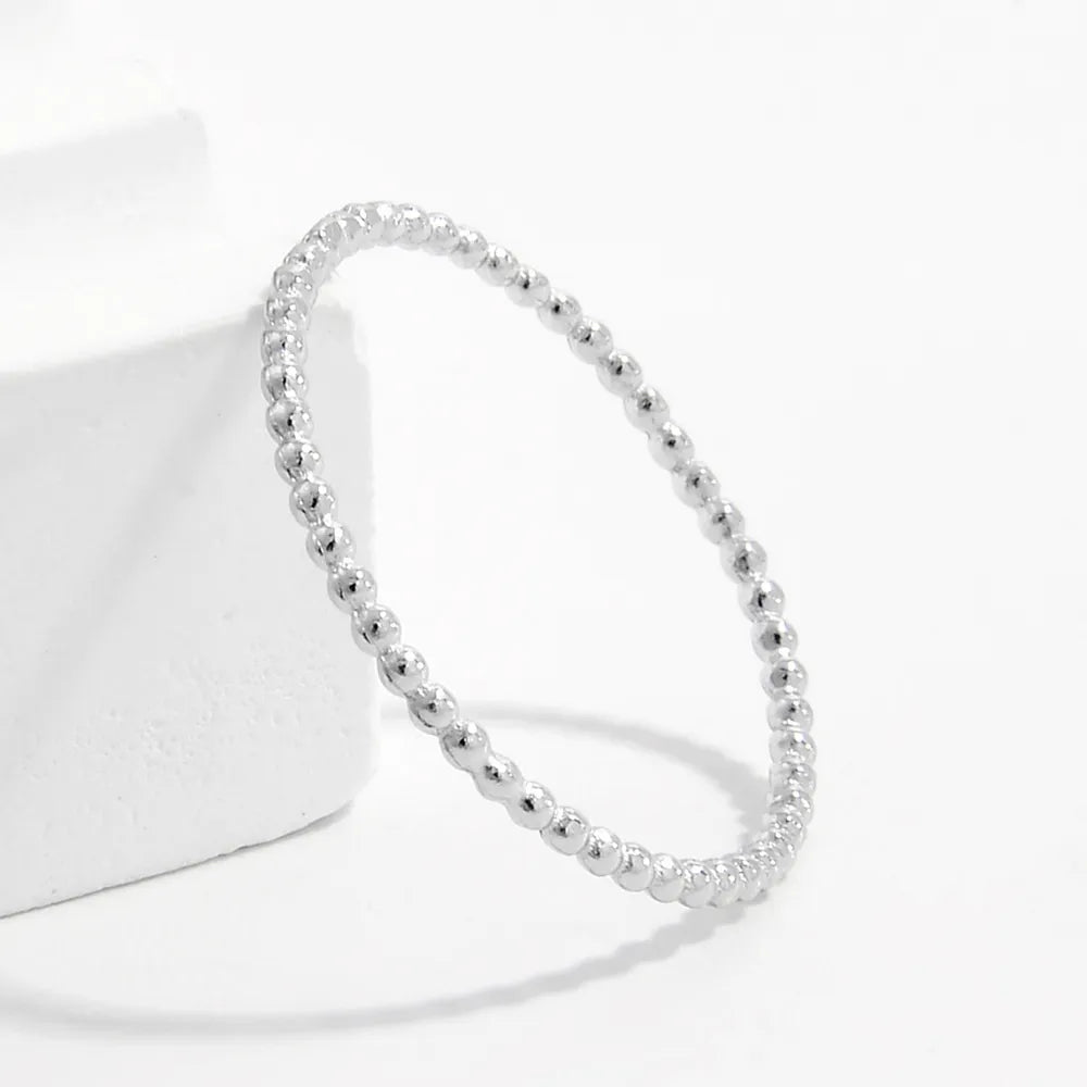 925 Sterling Silver Bead Ring - Roe Creation