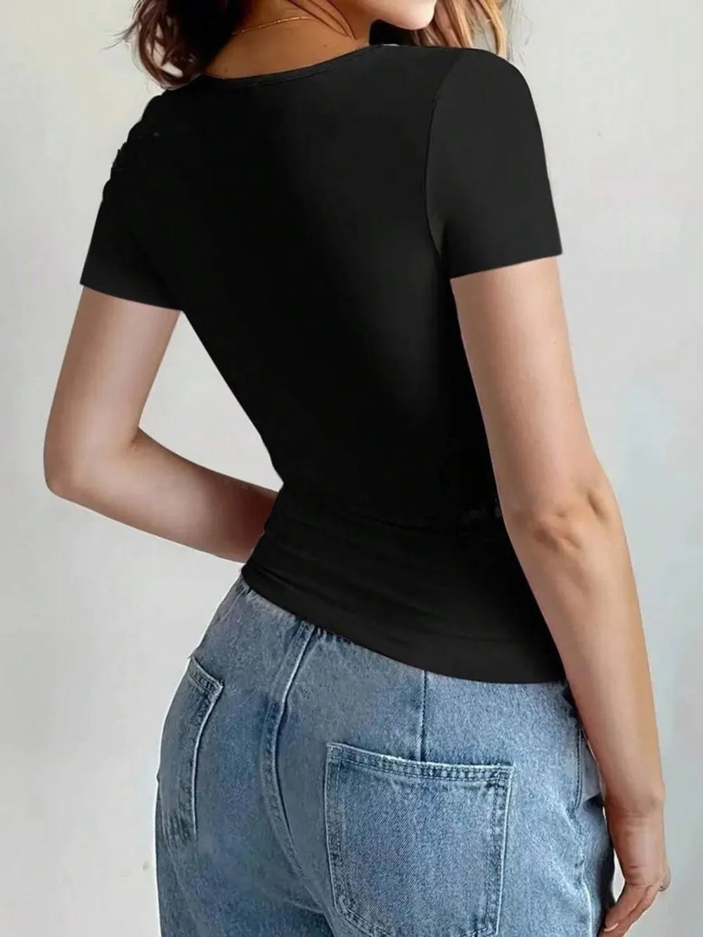 Round Neck Short Sleeve T-Shirt - Roe Creation