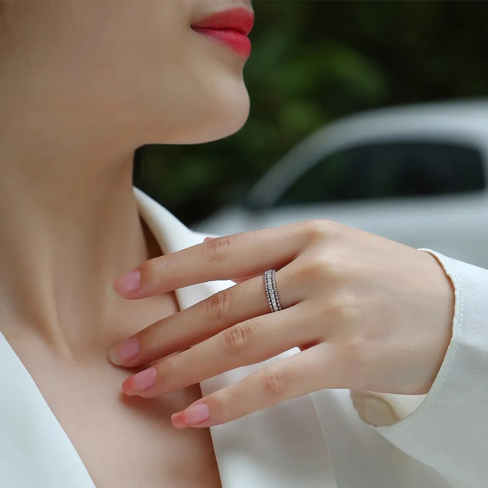 Moissanite 925 Sterling Silver Ring - Roe Creation