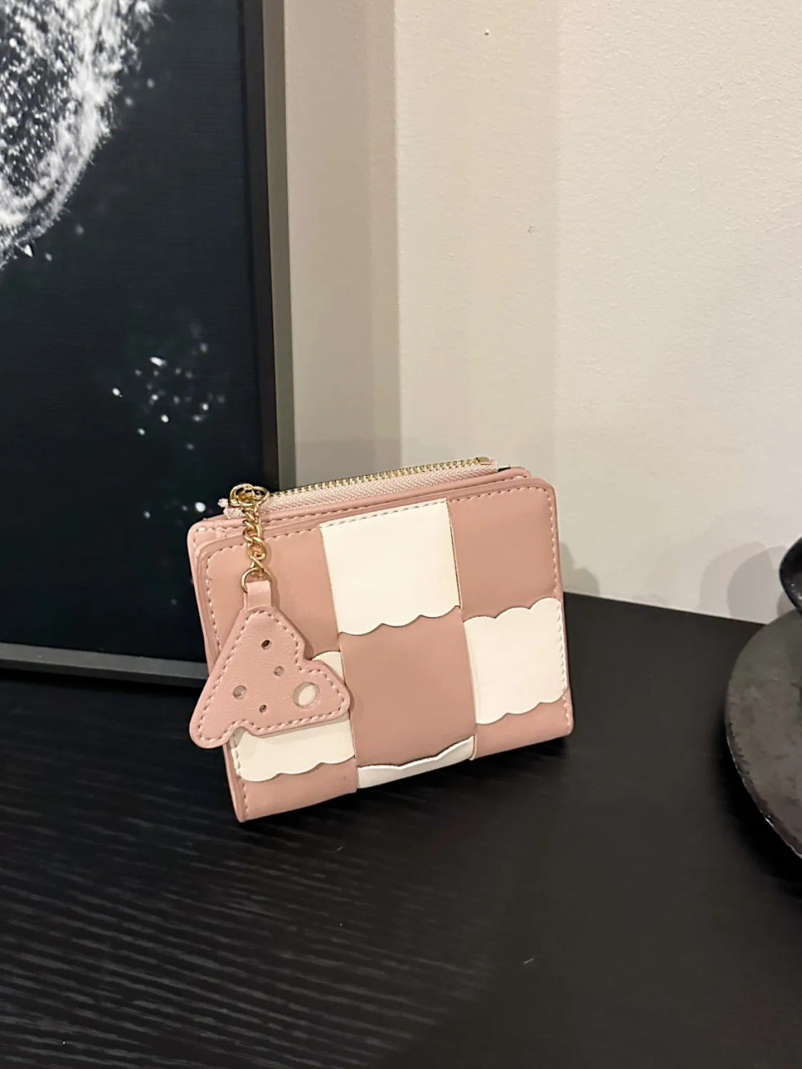 PU Leather Color Block Wallet - Roe Creation