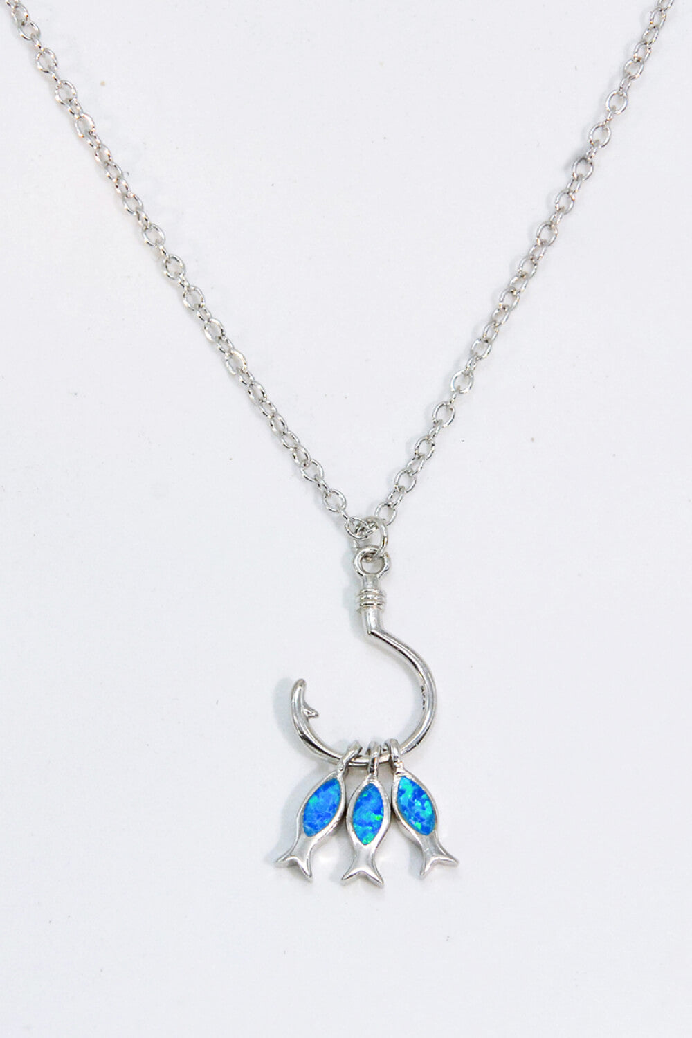 Opal Fish 925 Sterling Silver Necklace - Roe Creation