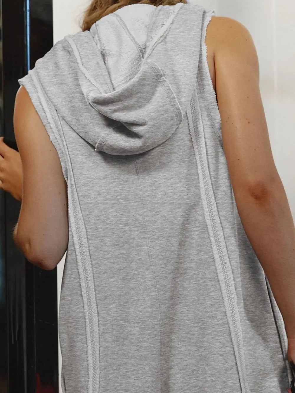 Half Zipped Hooded Sleeveless Romper - Roe Creation
