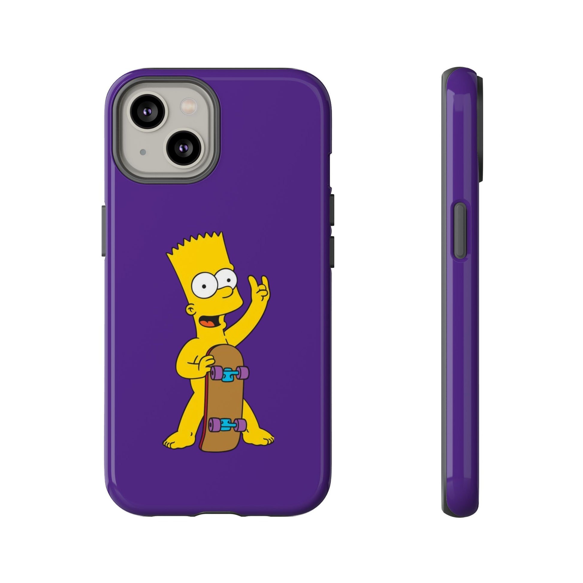 Fun Bart Simpson Skateboard Phone Case - Tough and Stylish - Roe Creation