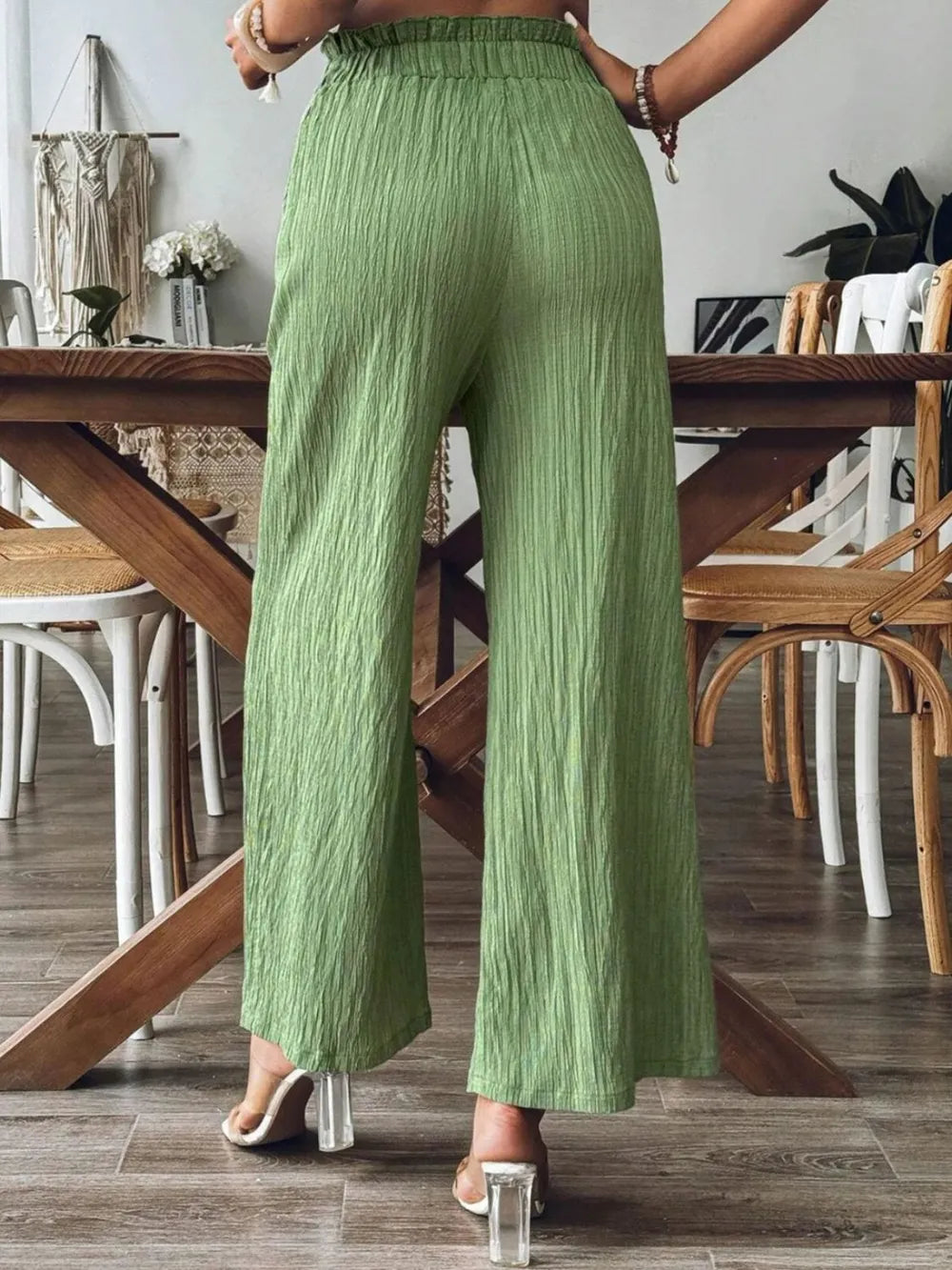 Frill Wide Leg Pants - Roe Creation