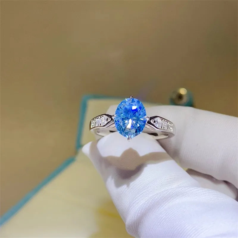 2 Carat Moissanite 925 Sterling Silver Ring - Roe Creation