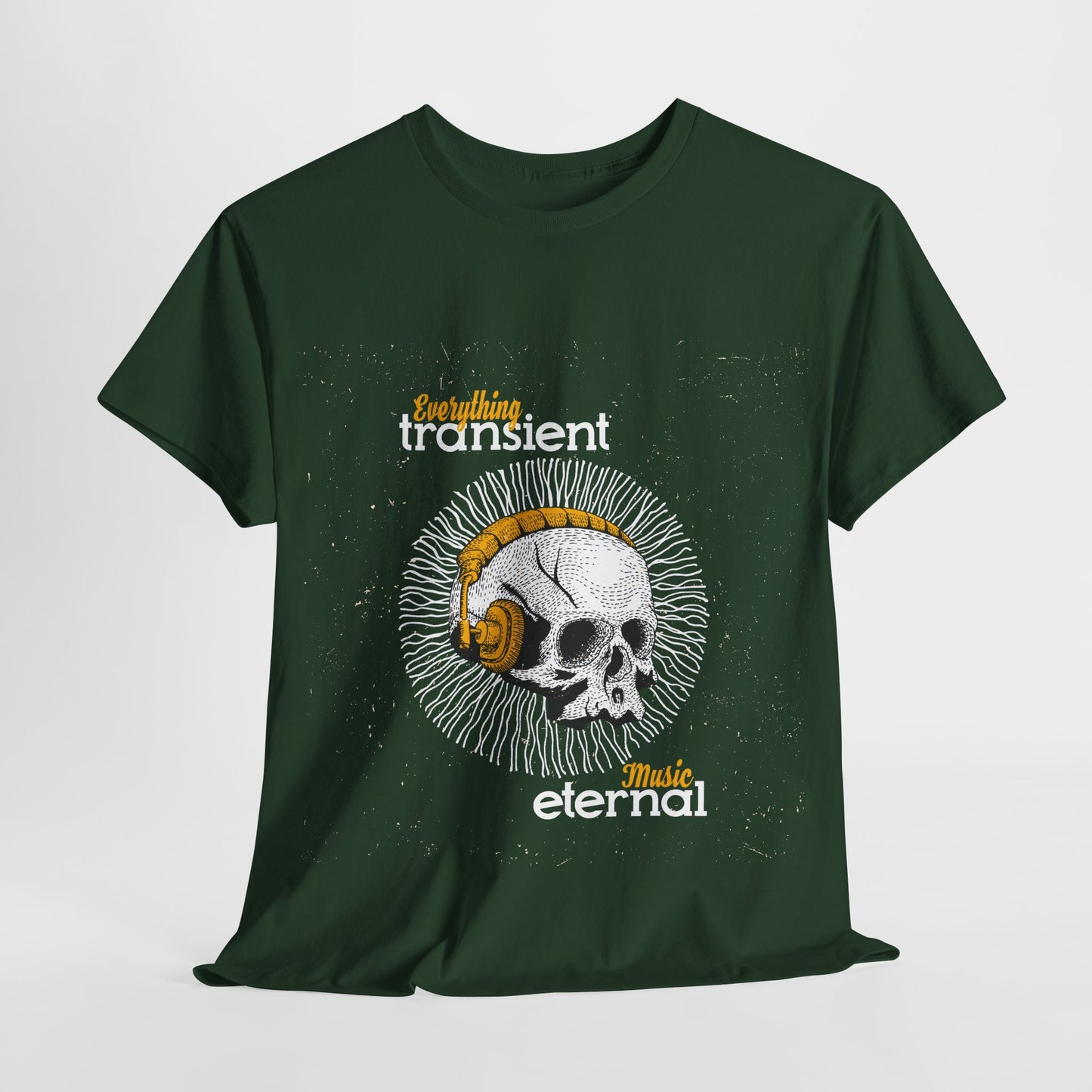 Eternal Music Unisex Heavy Cotton Tee - Transient Design for Music Lovers - Roe Creation