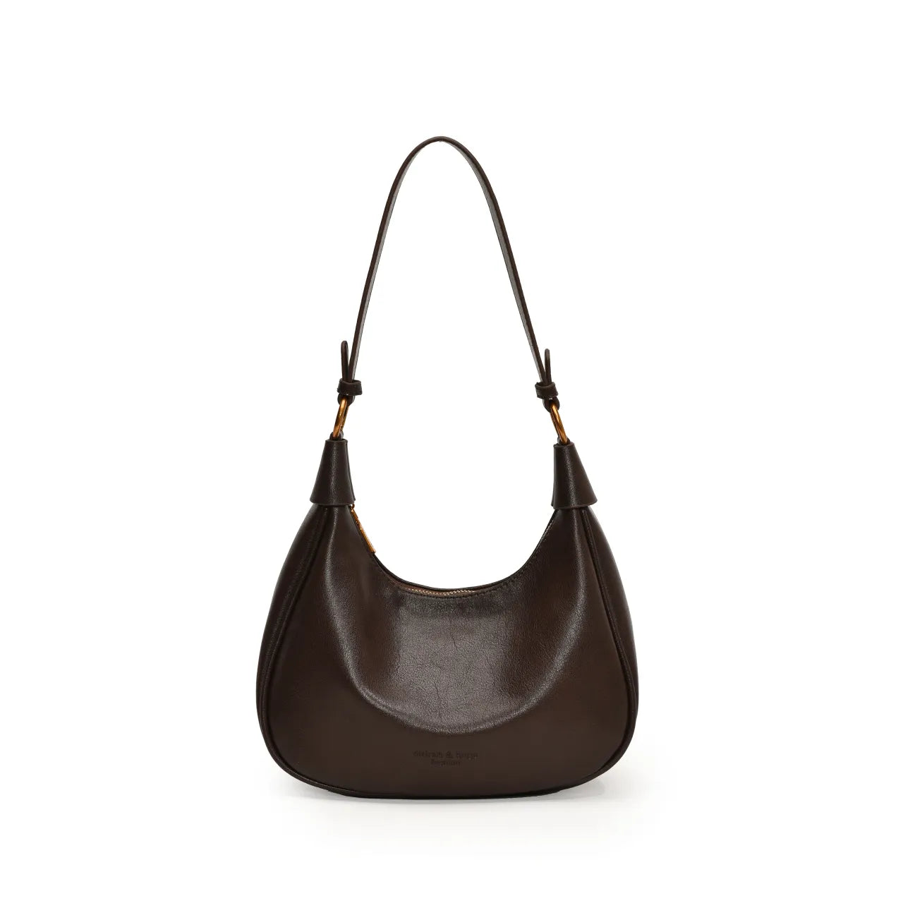 Curved Leather Shoulder Bag - Roe Creation