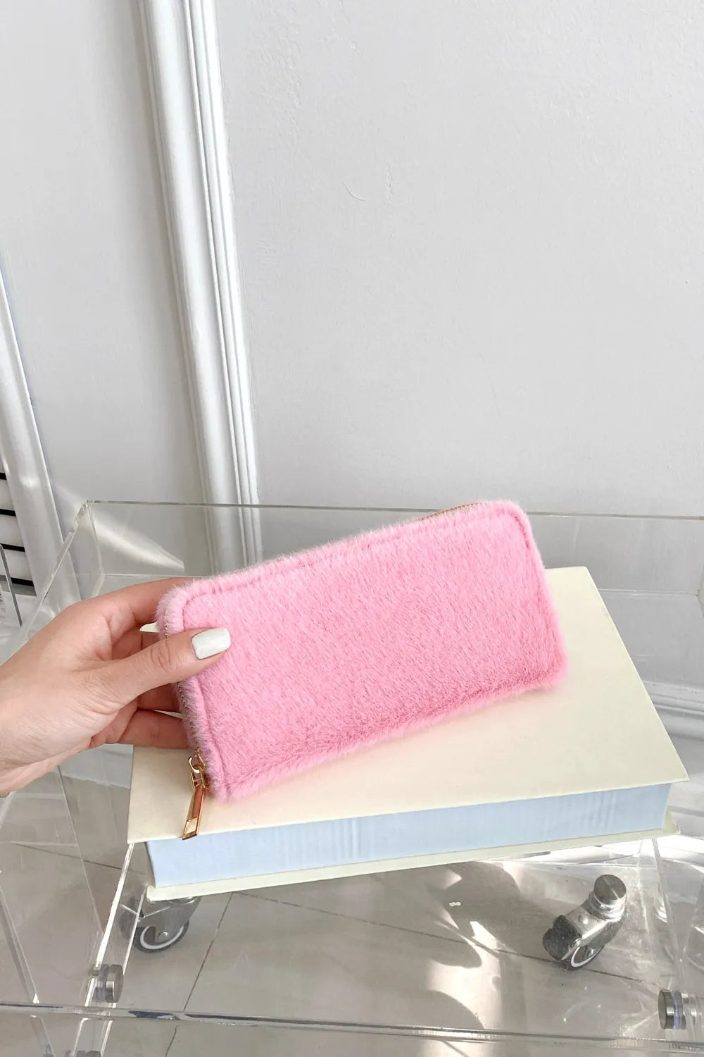 Solid Color Fluff Rectangle Wallet - Roe Creation