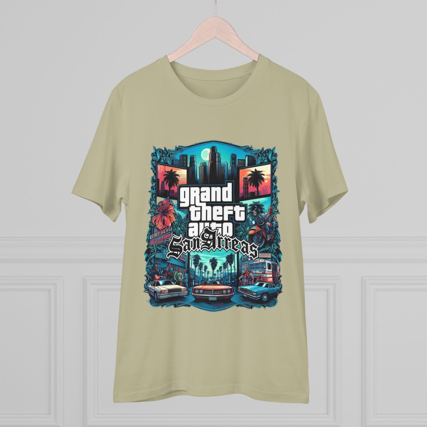 Retro GTA-Inspired Unisex T-Shirt, Gamer Gift, Casual Wear, Streetwear, Urban Style, Cool Graphic Tee - Roe Creation