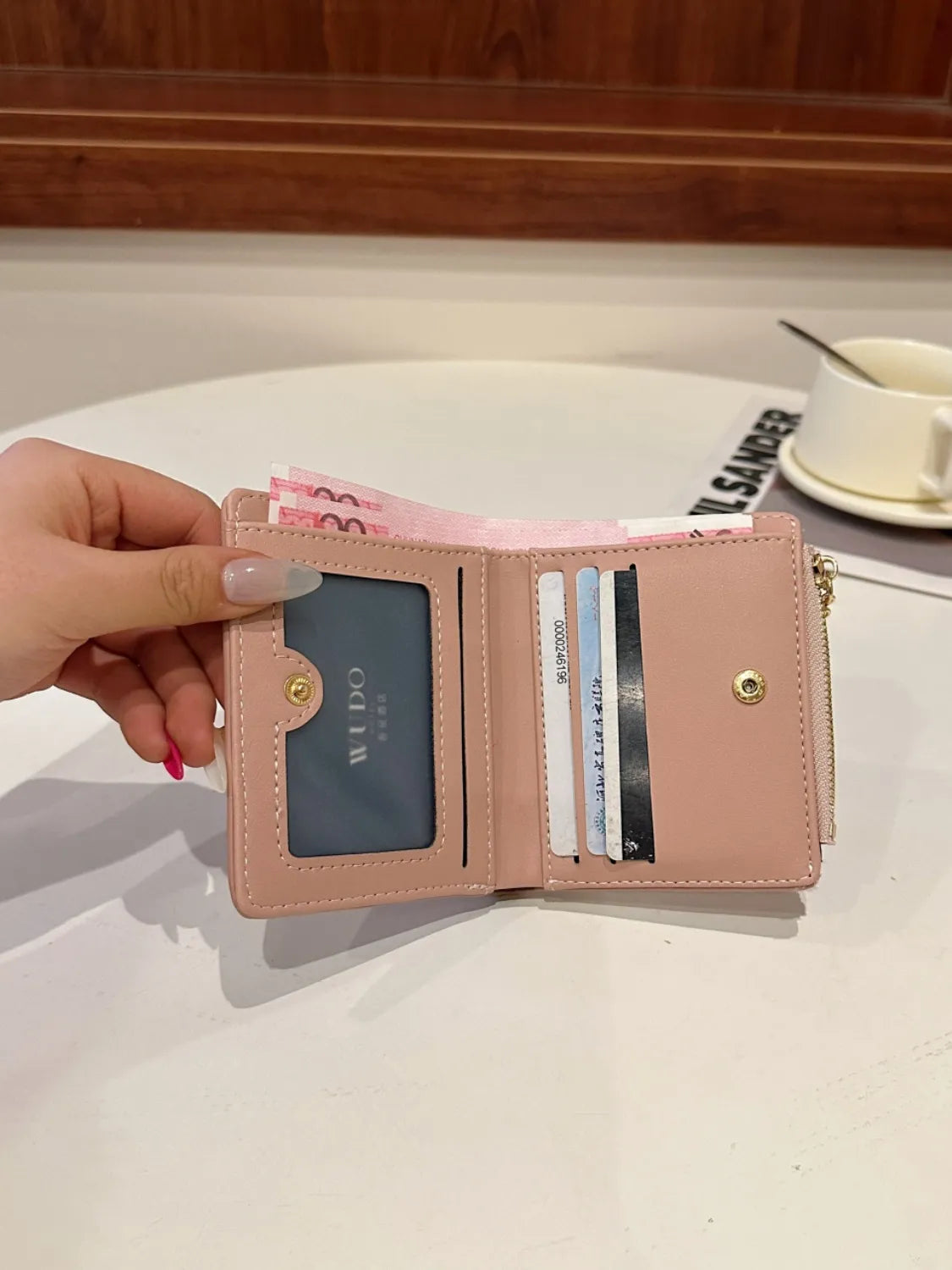 PU Leather Color Block Wallet - Roe Creation