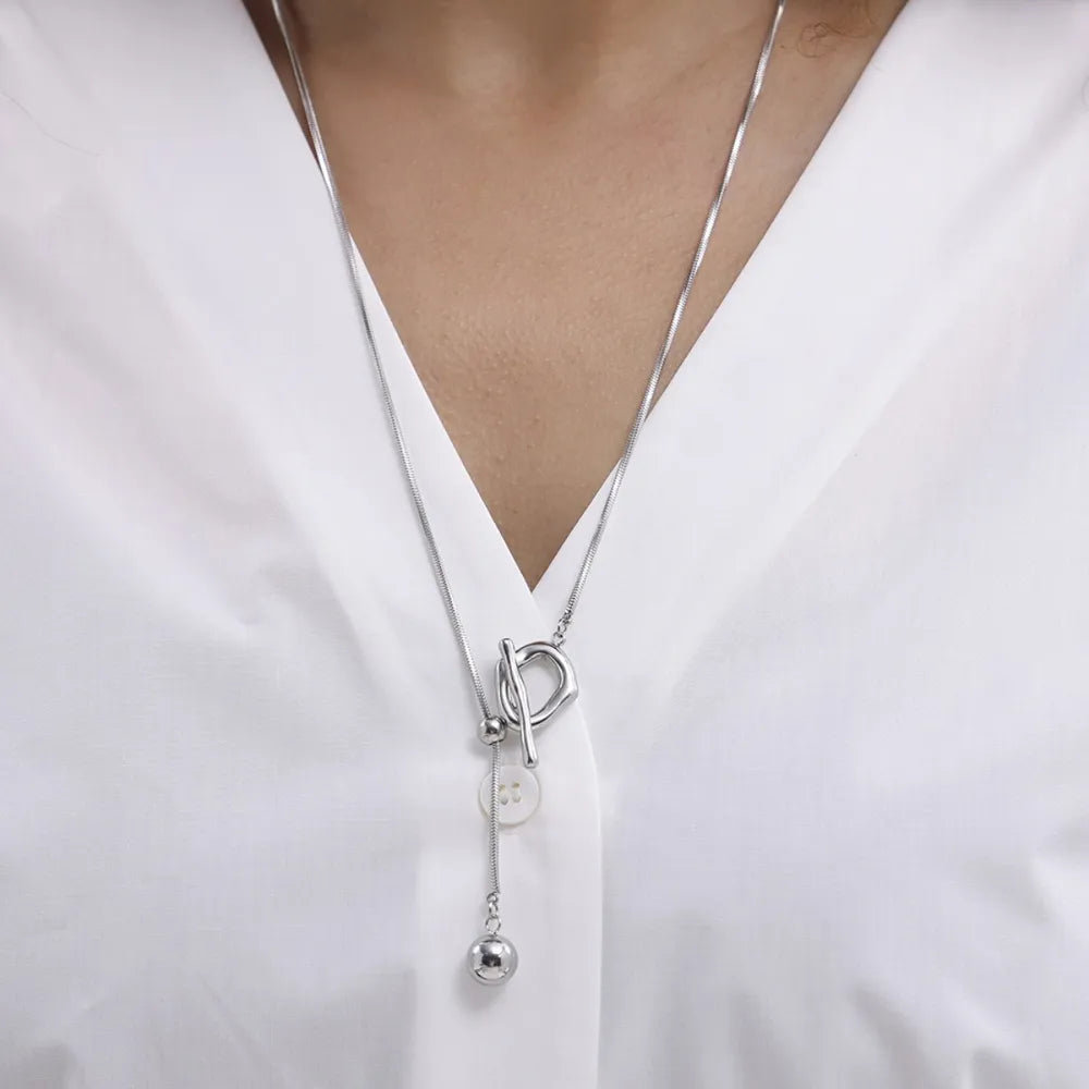 Stainless Steel Bead Necklace - Roe Creation