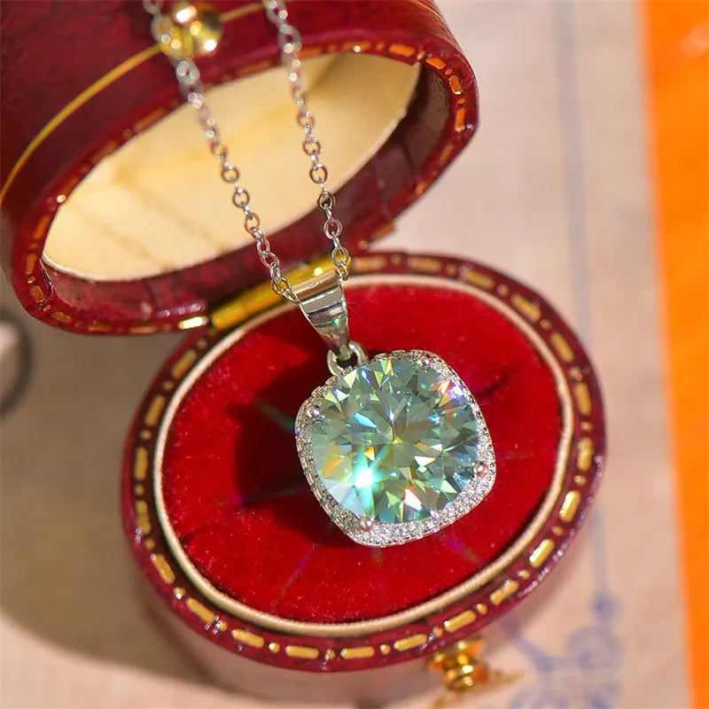 5 Carat Moissanite 925 Sterling Silver Pendant Necklace - Roe Creation