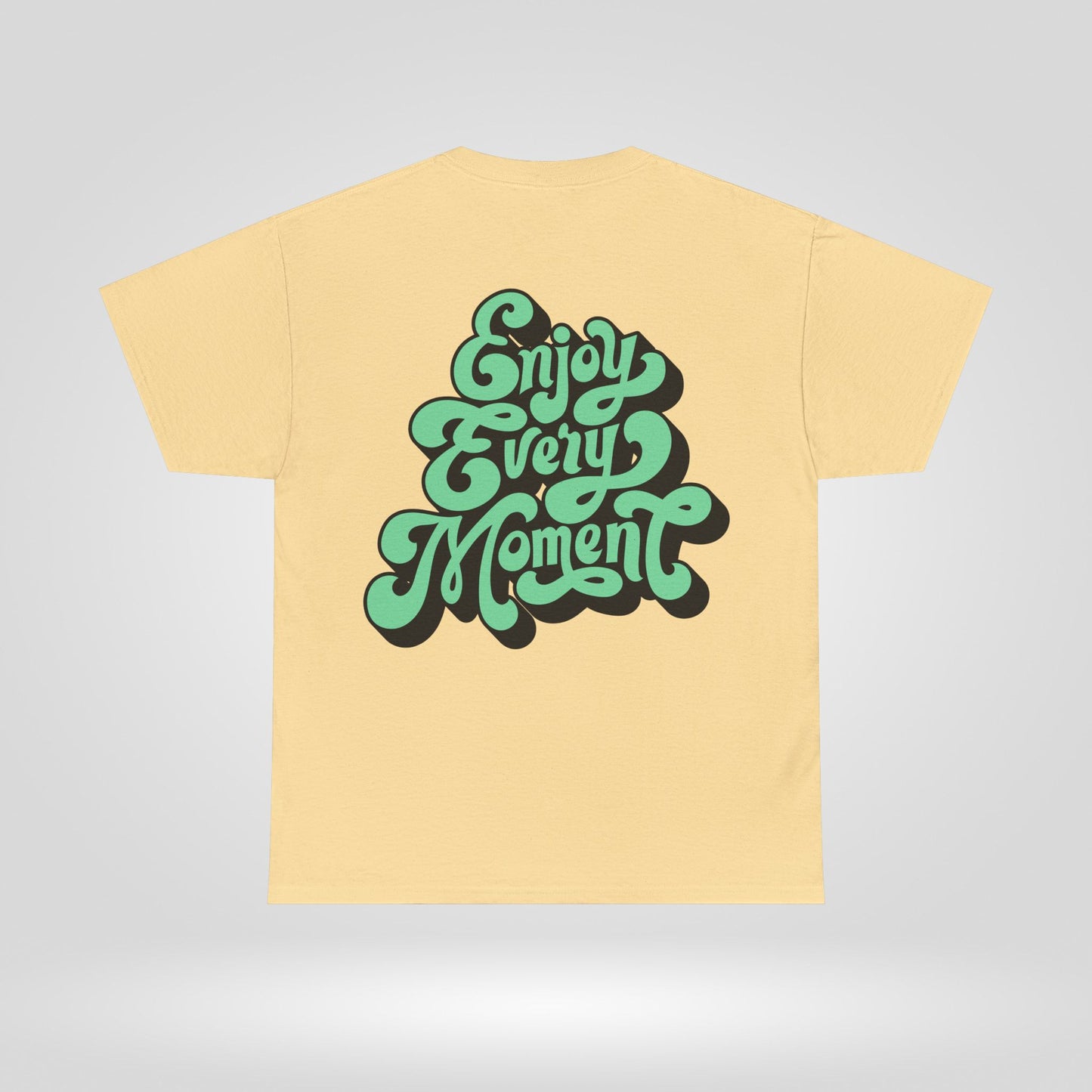 Enjoy Every Moment Unisex Heavy Cotton Tee - Casual Comfort Tee, Graphic Shirt, Everyday Wear, Gift for Friends, Minimalist Style
