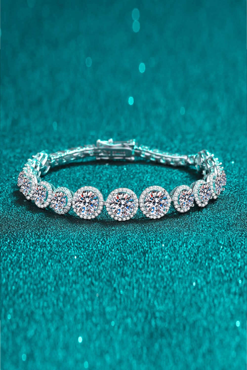 925 Sterling Silver 10.4 Carat Moissanite Bracelet - Roe Creation