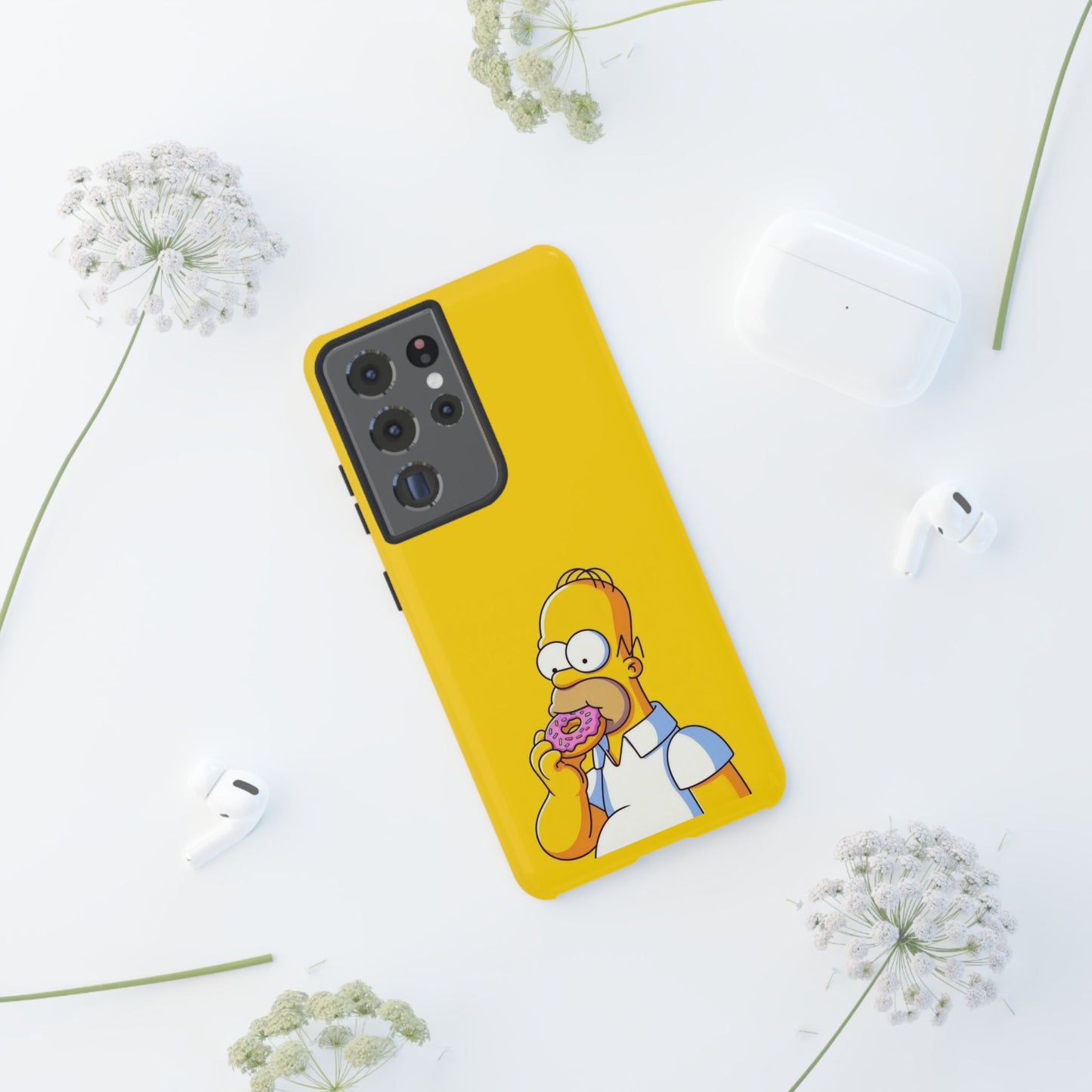 Homer Simpson Phone Case - iPhone, Samsung, Unique Protection for Fans, Cartoon Phone Cover, Gift for Simpsons Lovers, Durable Tough Case