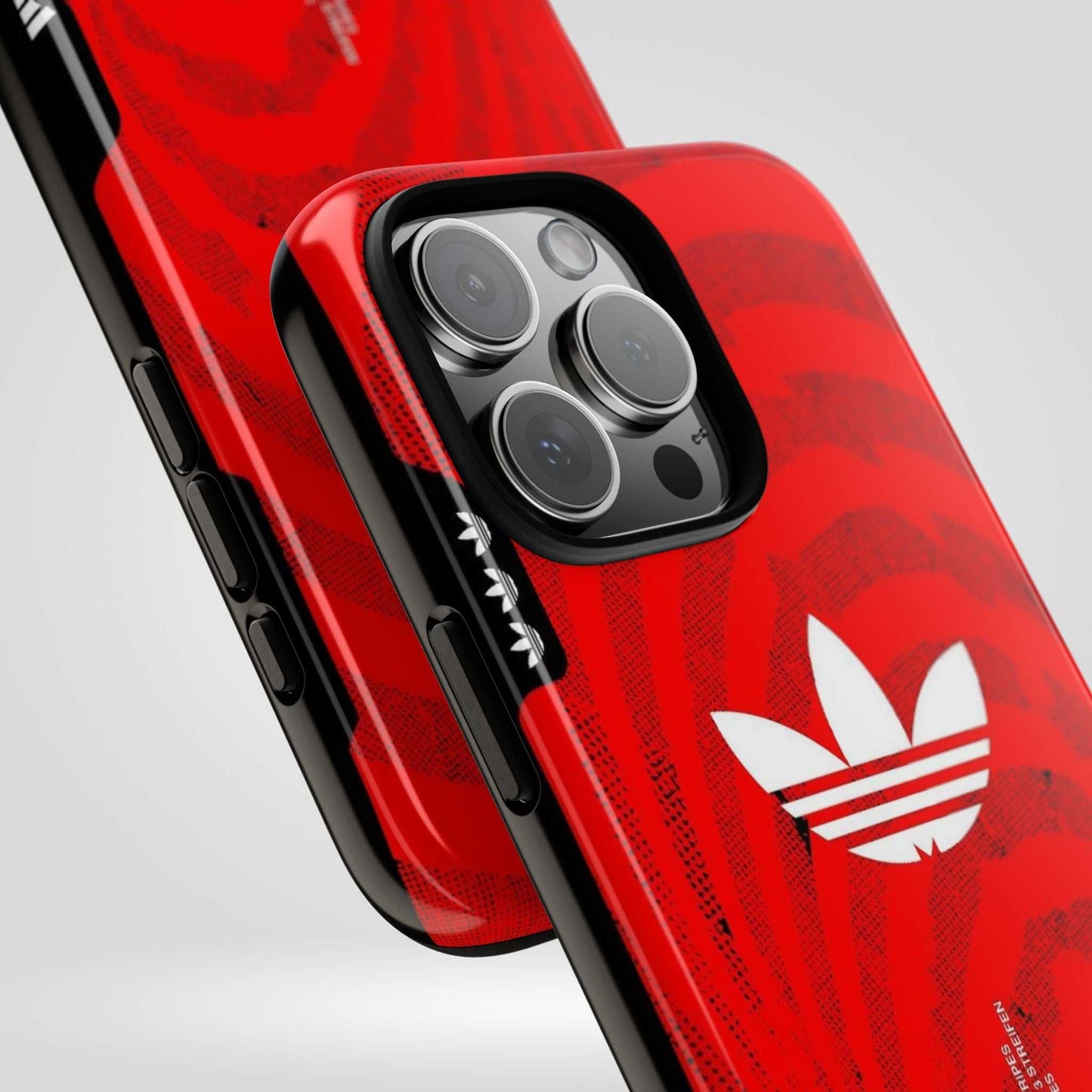 Adidas Tough Phone Case - Red Floral Design, Durable Protection.