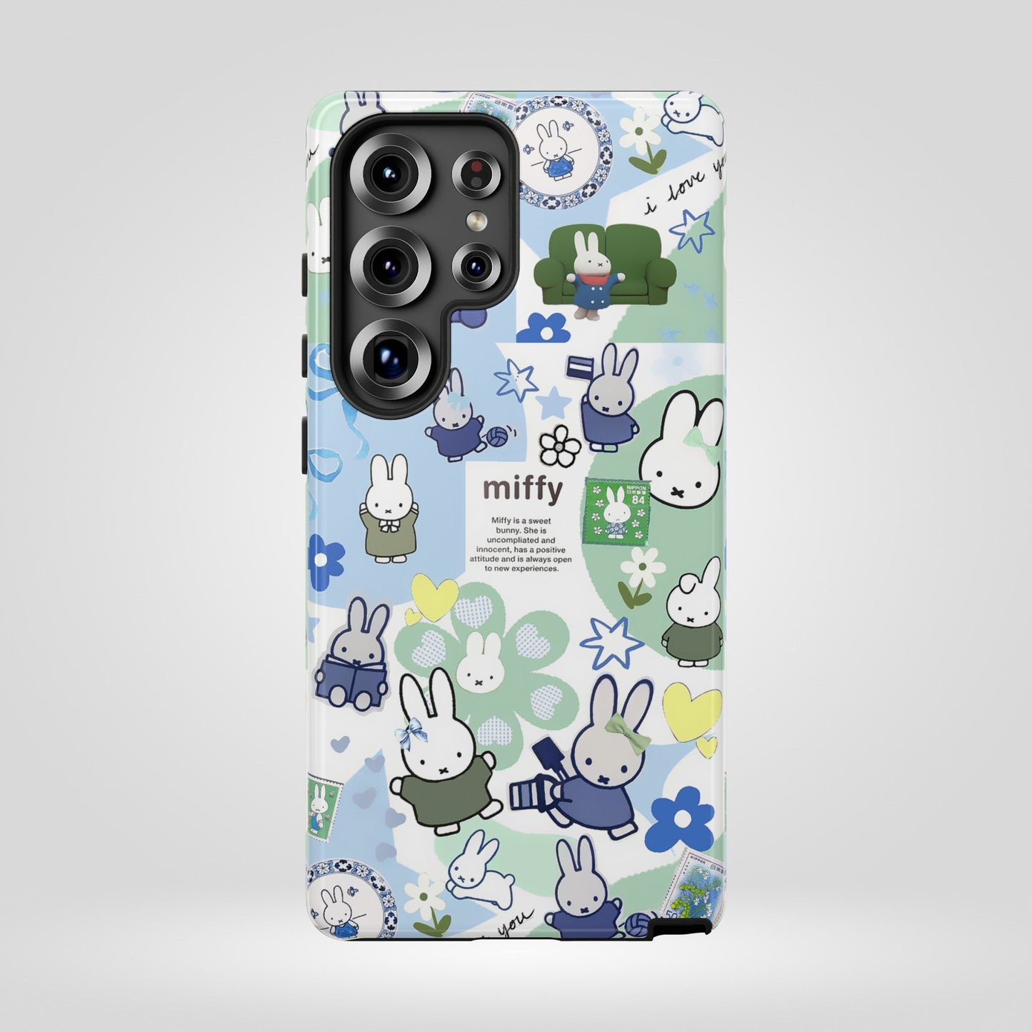 Cute Miffy Tough Phone Case - iPhone, Samsung Stylish Design for Bunny Lovers