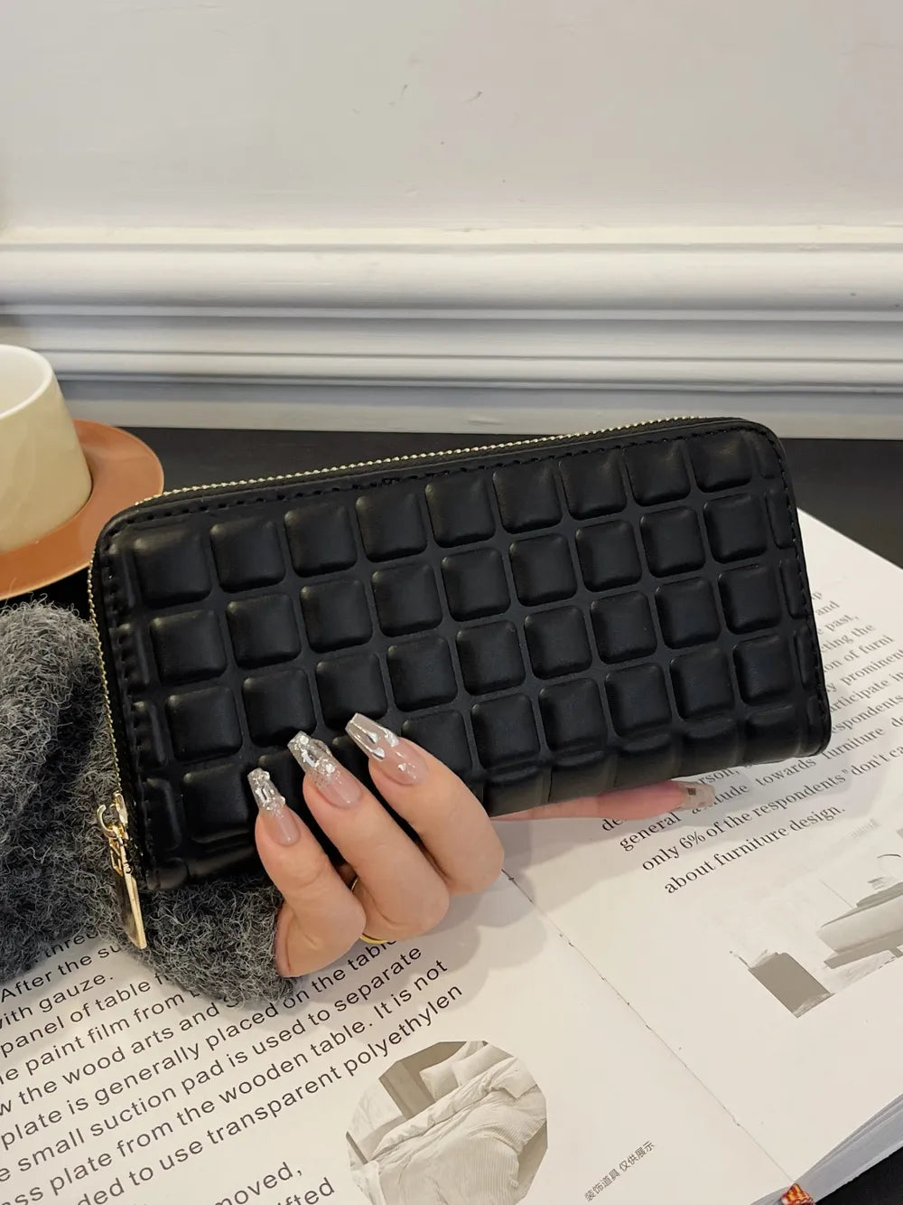 PU Leather Solid Color Wallet - Roe Creation
