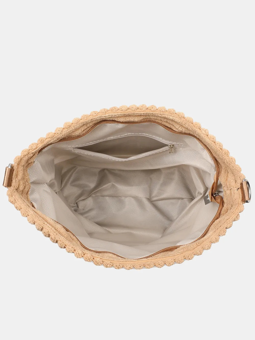 Solid Colour Corduroy Crossbody Bag with Removable Strap - Roe Creation