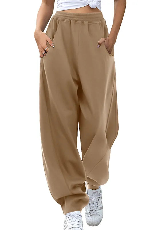 Elastic Waist Sweatpants with Pockets - Roe Creation