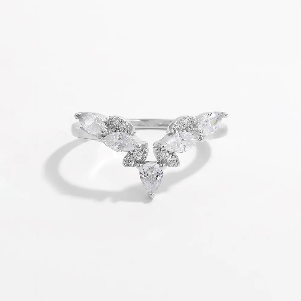 Inlaid Zircon 925 Sterling Silver Ring - Roe Creation