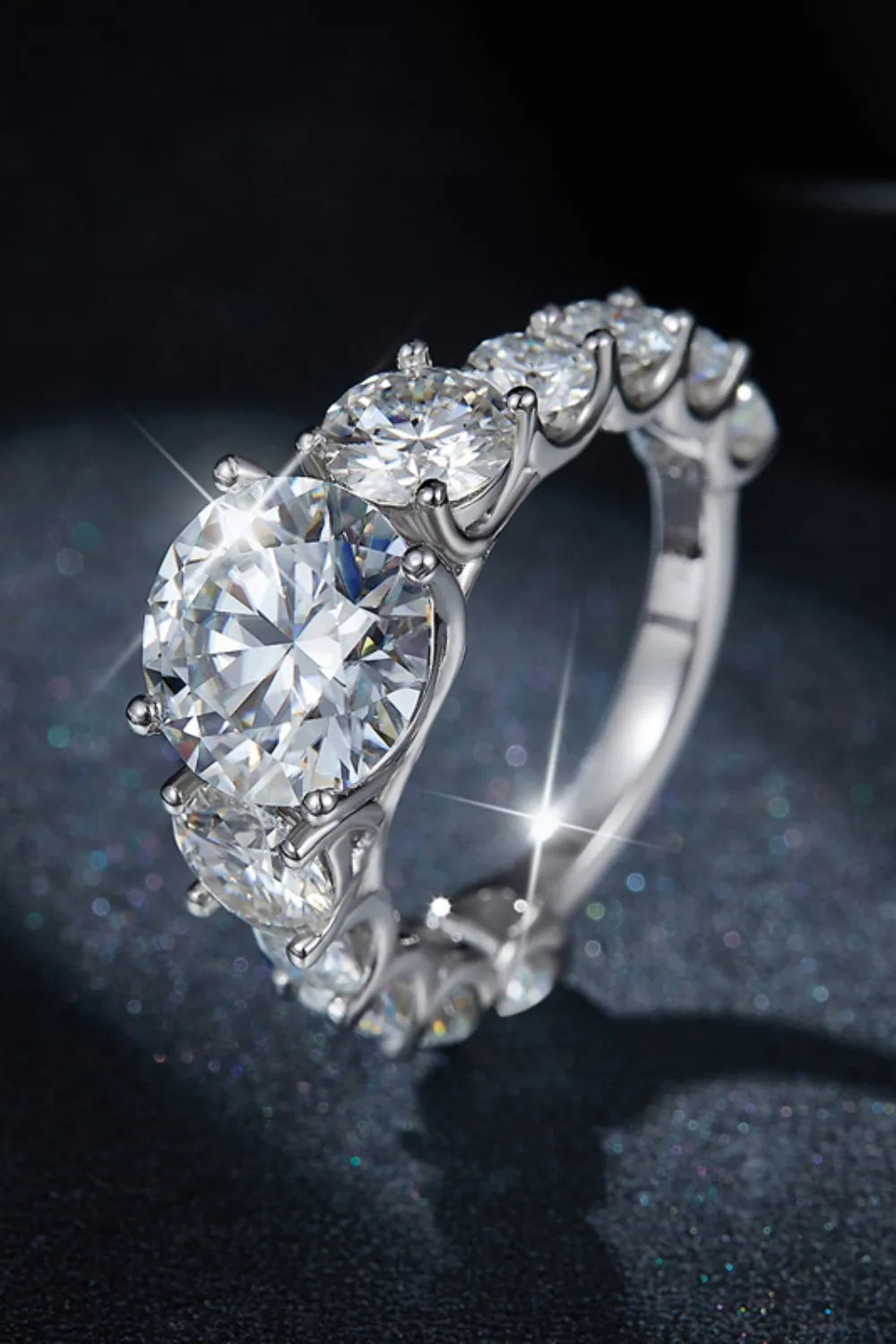 8 Carat Moissanite 925 Sterling Silver Ring - Roe Creation
