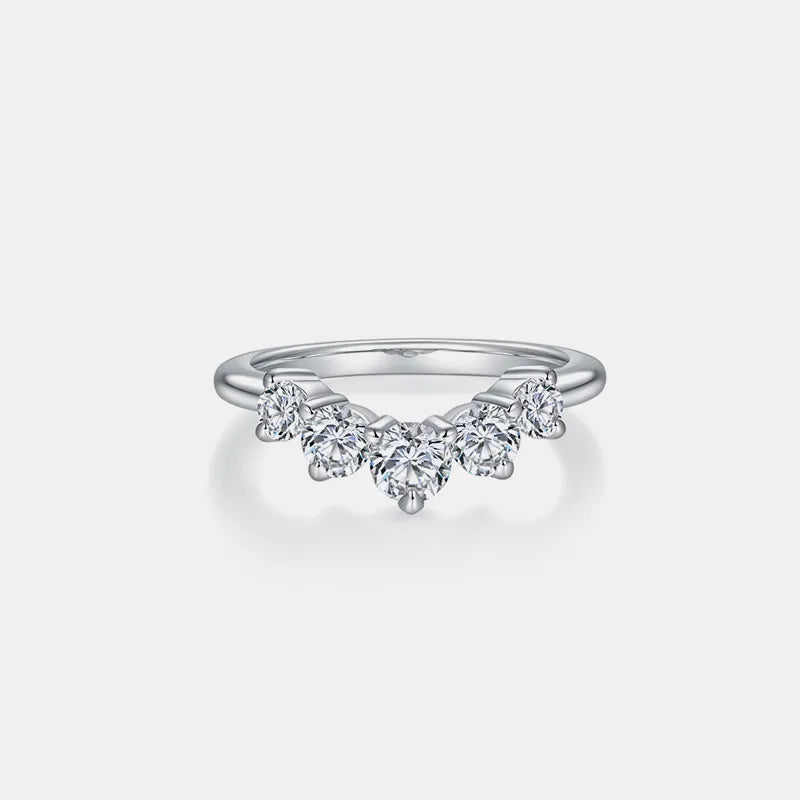 Inlaid Moissanite 925 Sterling Silver Ring - Roe Creation