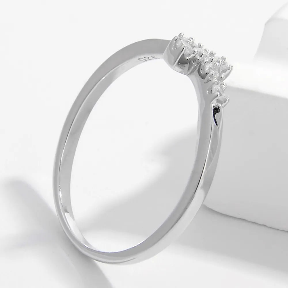 925 Sterling Silver Zircon Cross Ring - Roe Creation