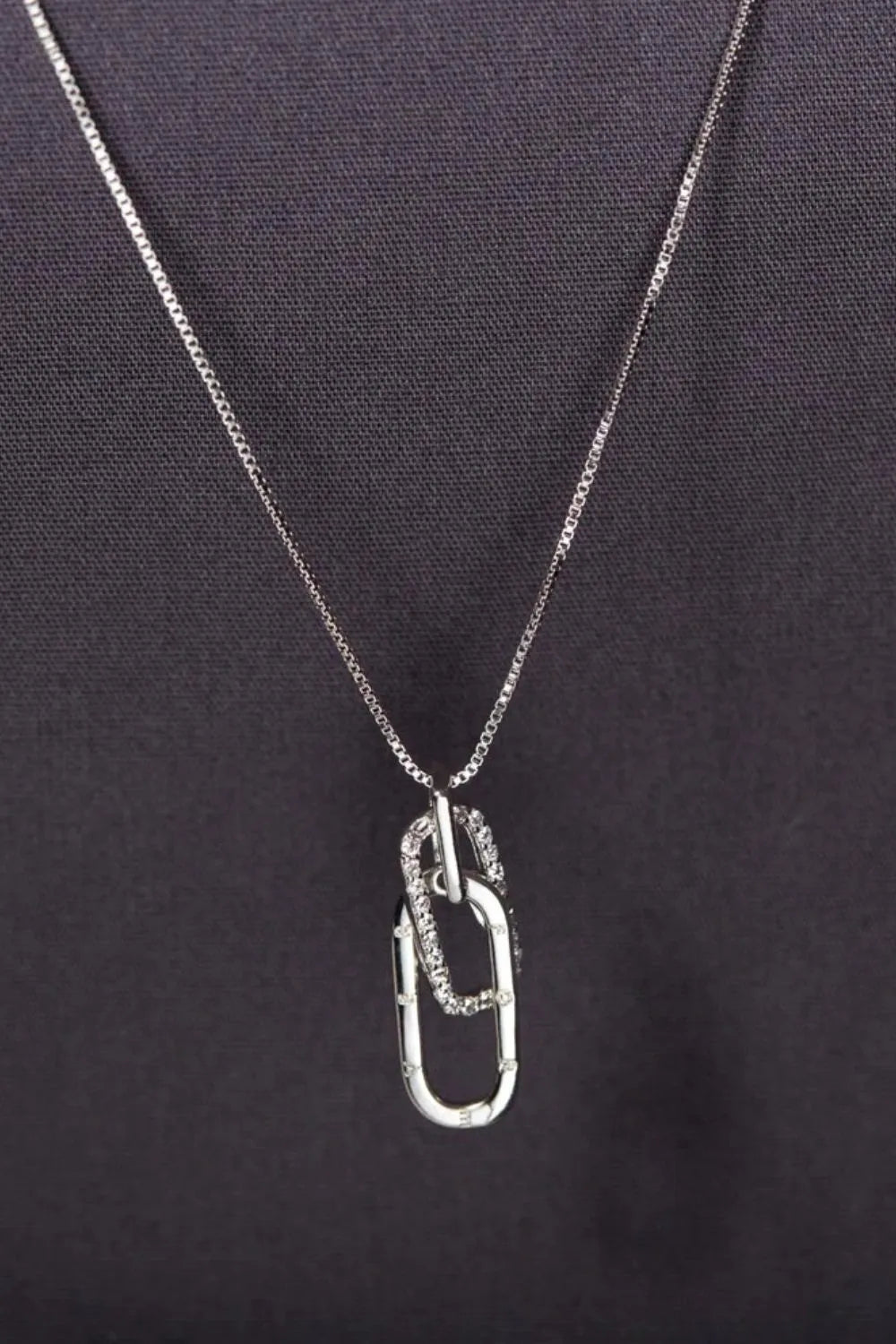 925 Sterling Silver Inland Zircon Necklace - Roe Creation