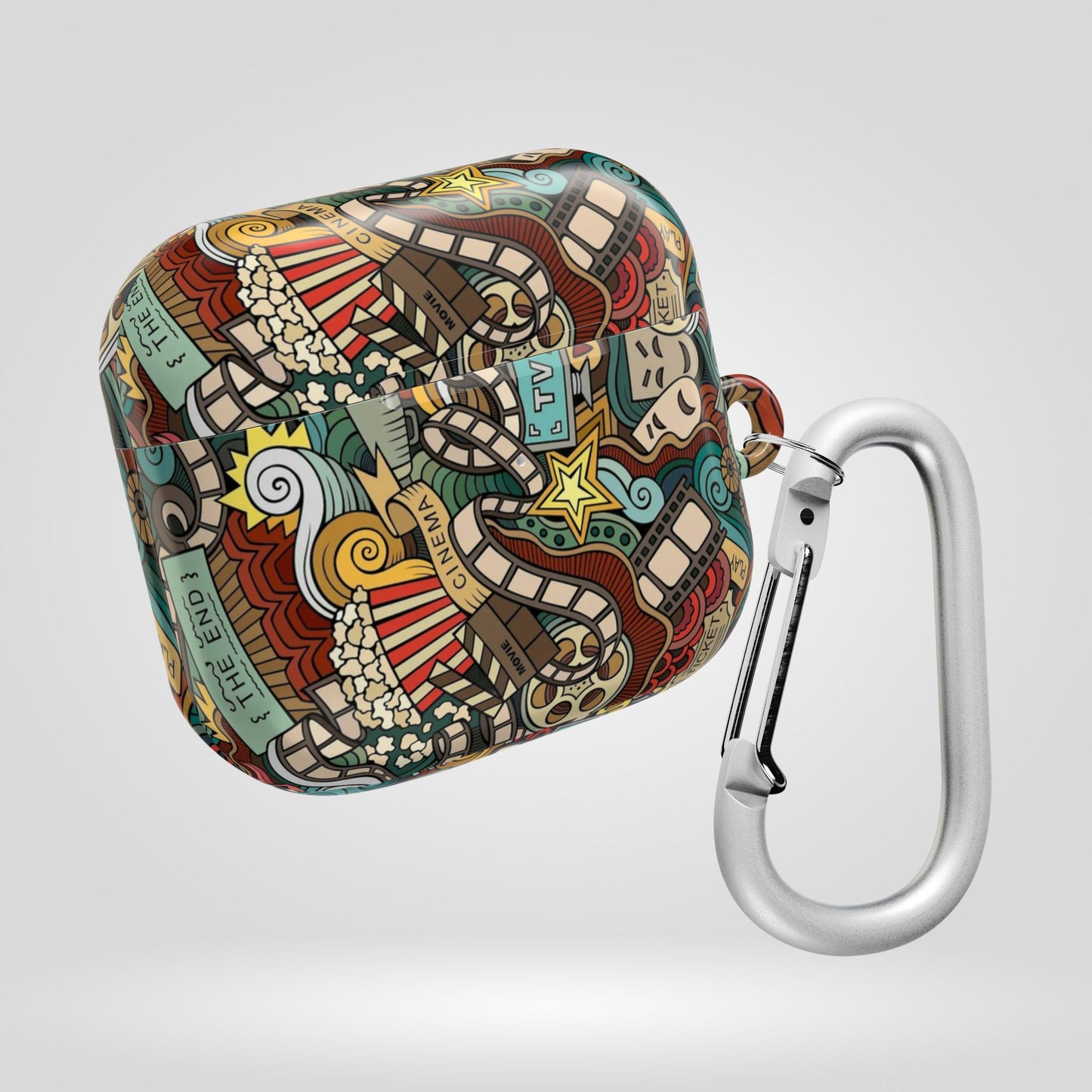 Cinematic AirPod Cases – Popcorn & Film Design