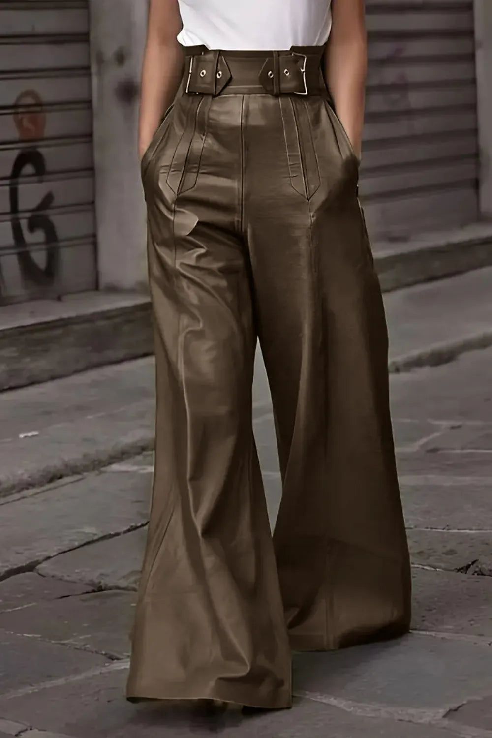 High Waist Wide Flare Pants - Roe Creation