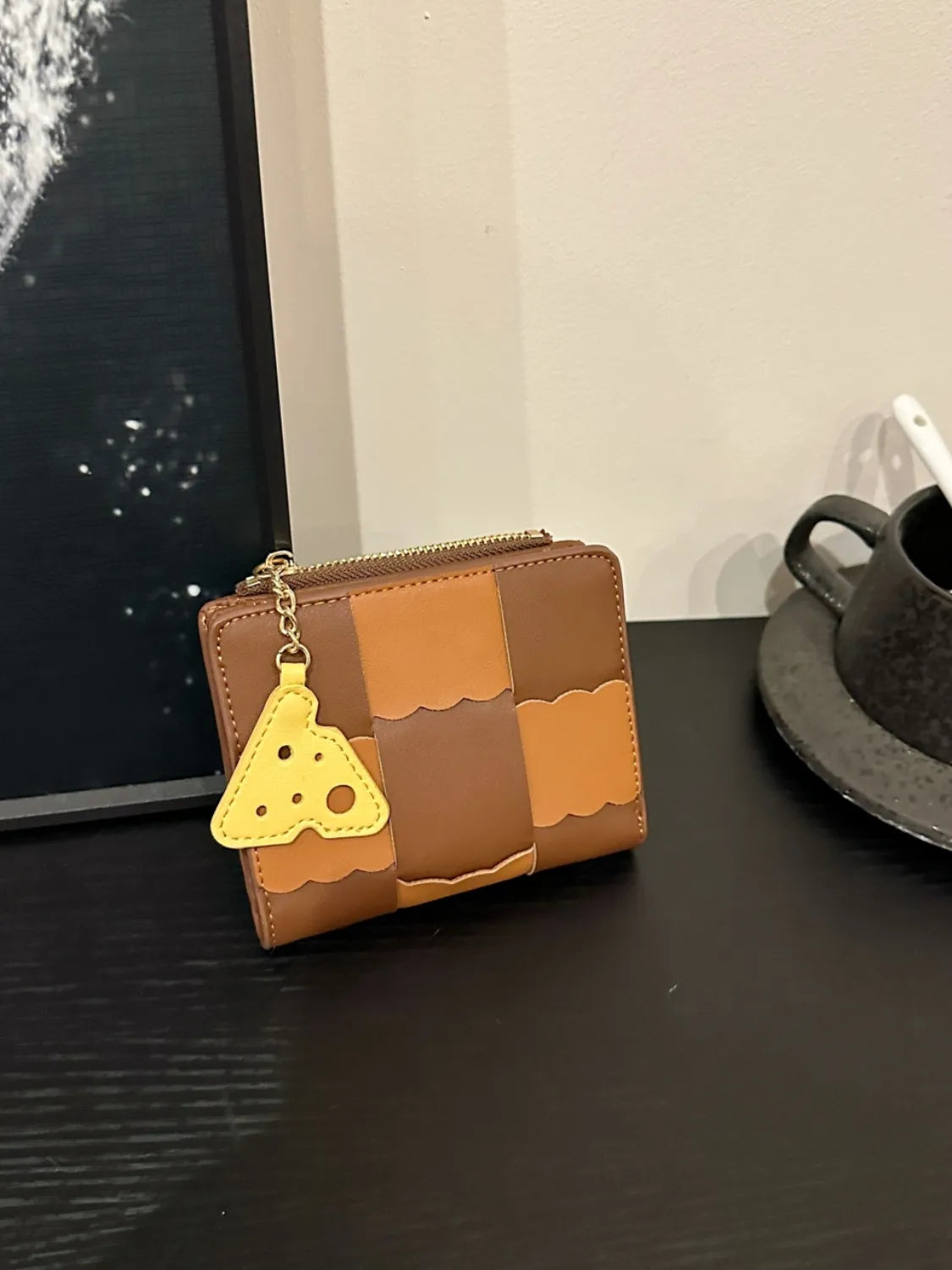PU Leather Color Block Wallet - Roe Creation