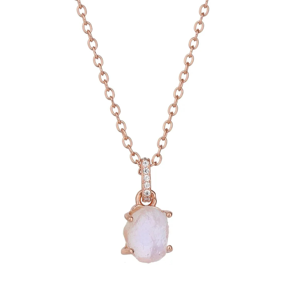 Moonstone 925 Sterling Silver Necklace - Roe Creation