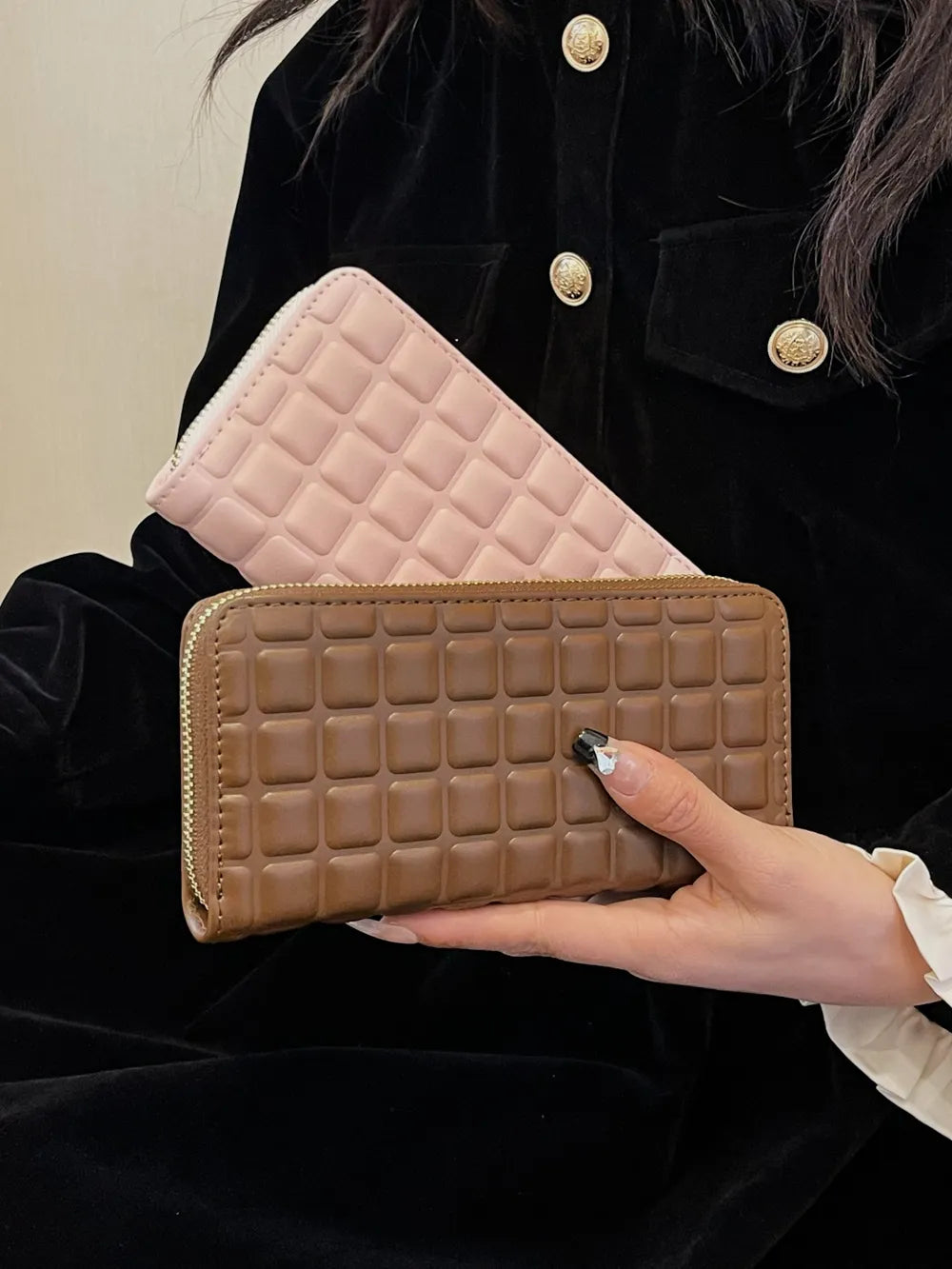 PU Leather Solid Color Wallet - Roe Creation