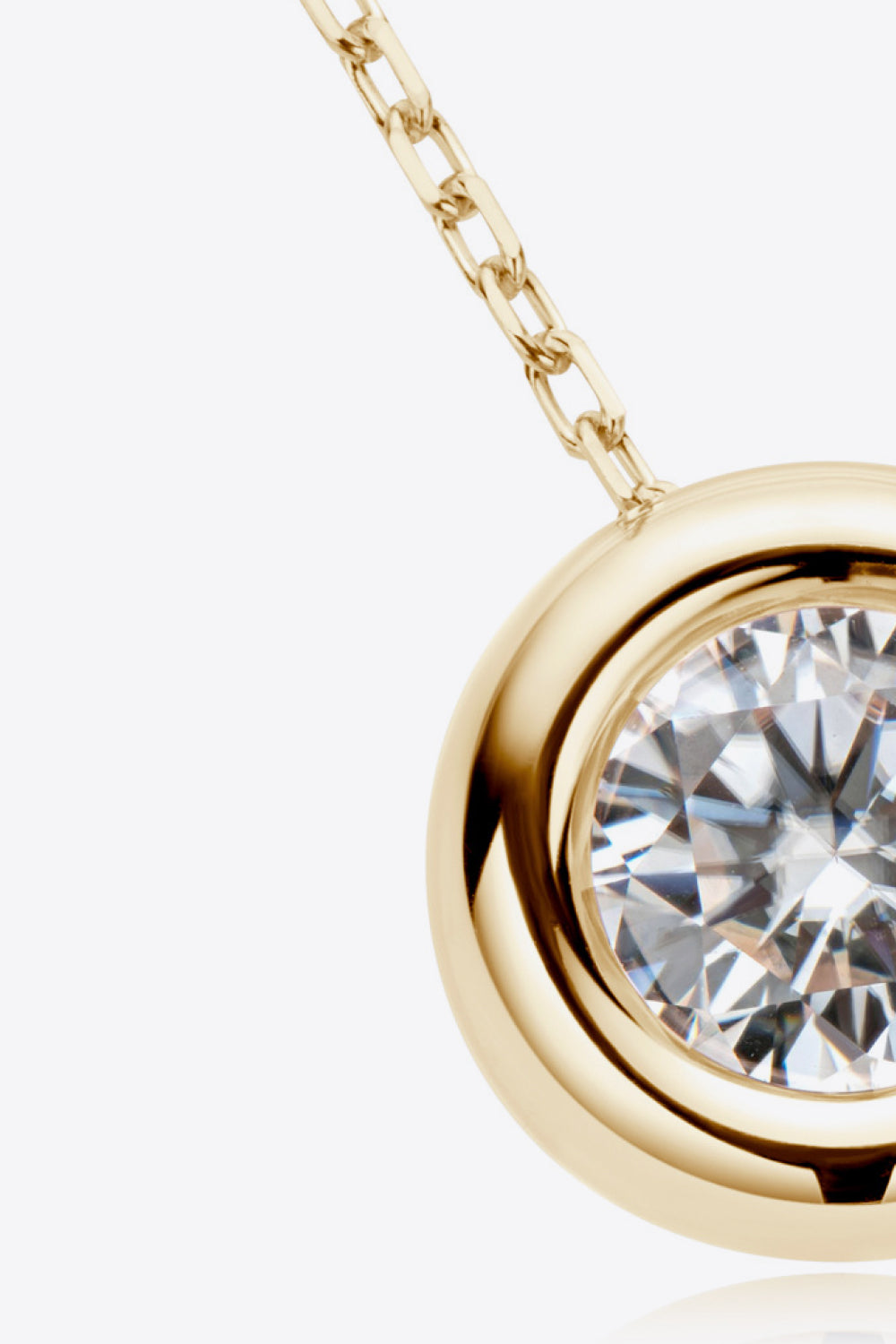 Adored 1 Carat Moissanite Pendant 925 Sterling Silver Necklace - Roe Creation