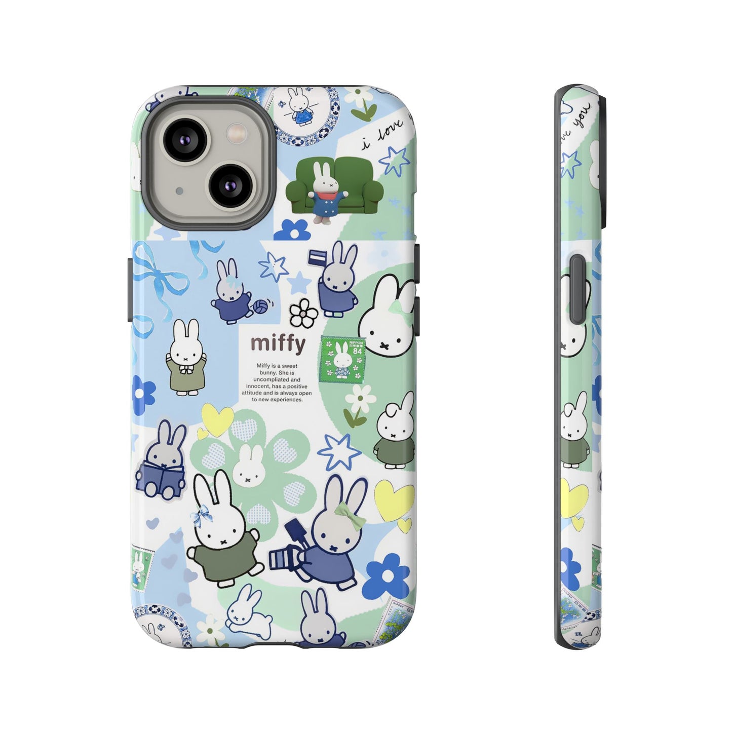 Cute Miffy Tough Phone Case - iPhone, Samsung Stylish Design for Bunny Lovers