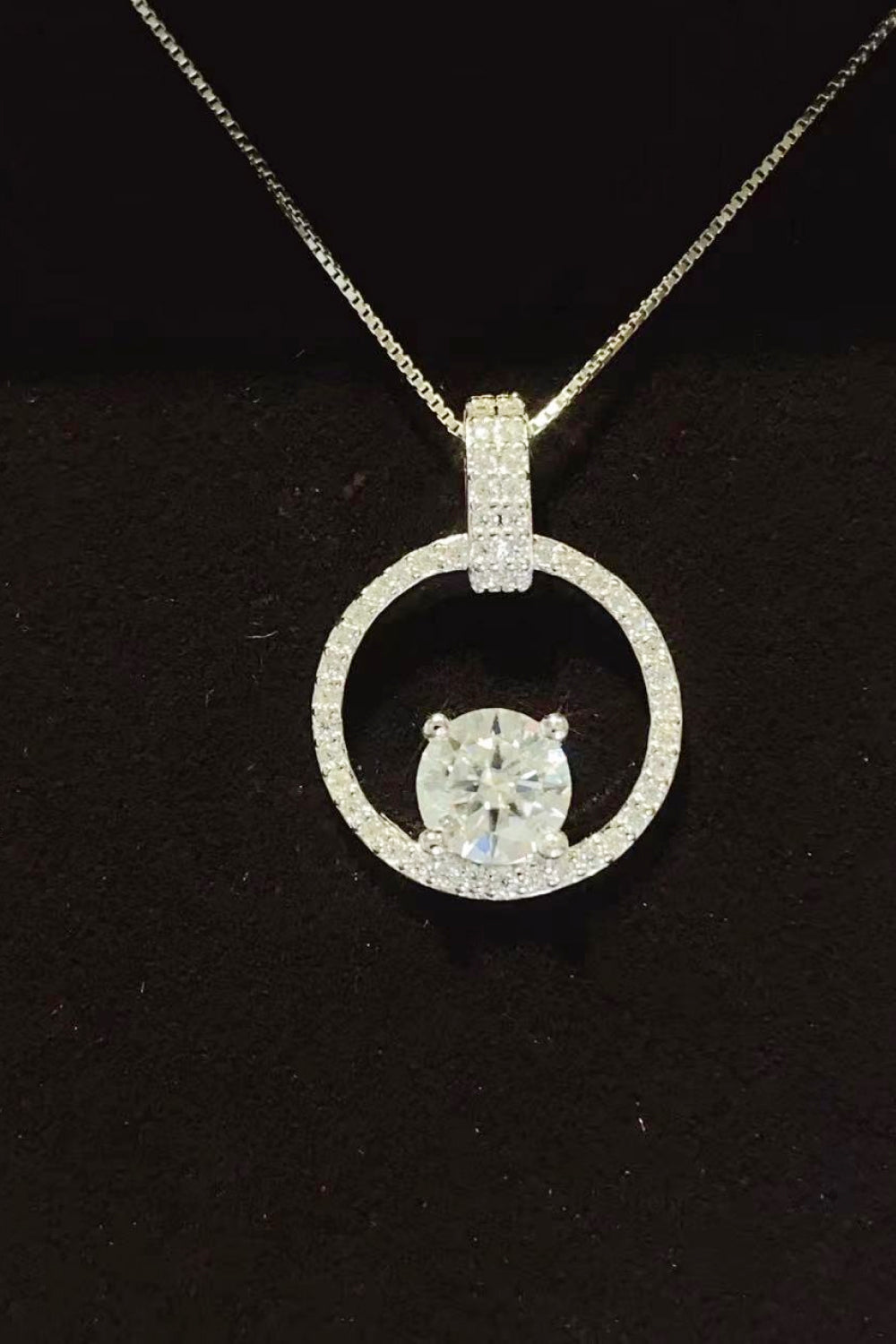 1 Carat Moissanite 925 Sterling Silver Necklace - Roe Creation