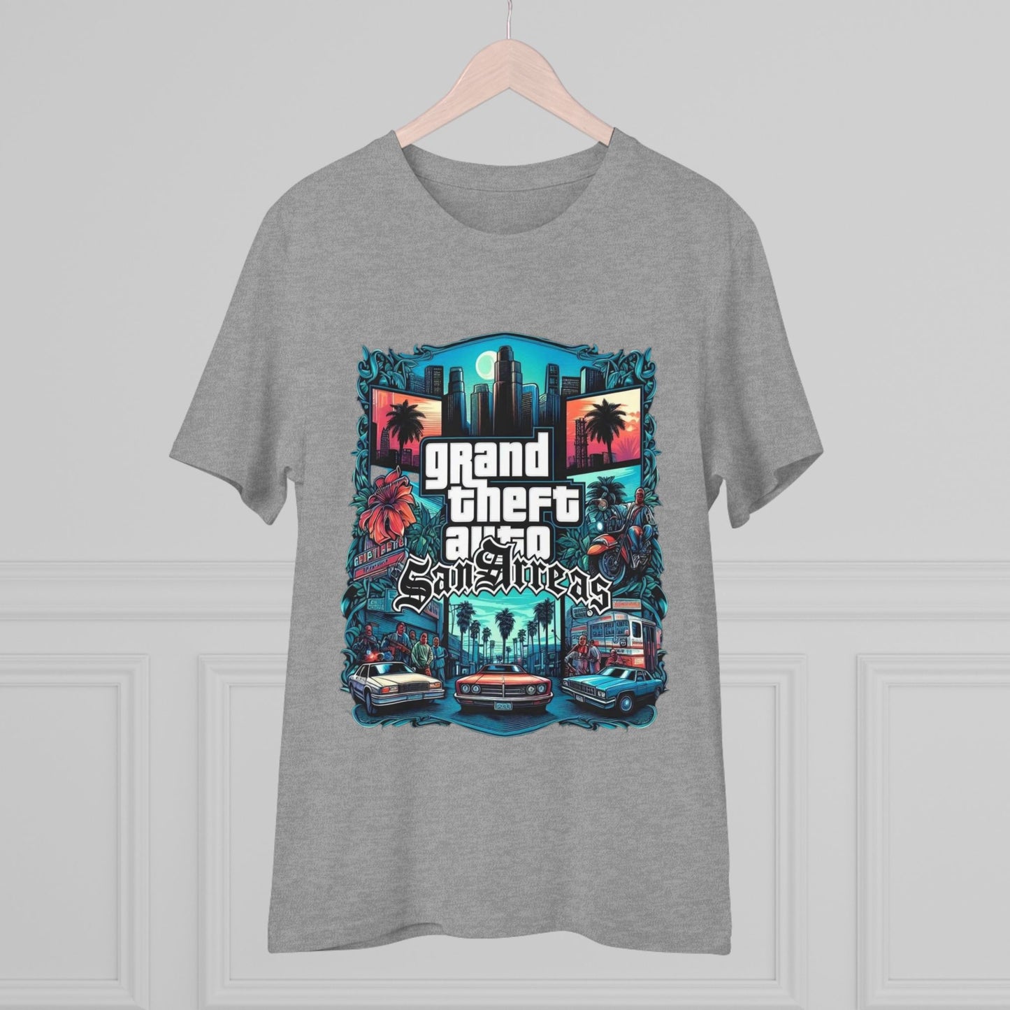 Retro GTA-Inspired Unisex T-Shirt, Gamer Gift, Casual Wear, Streetwear, Urban Style, Cool Graphic Tee - Roe Creation
