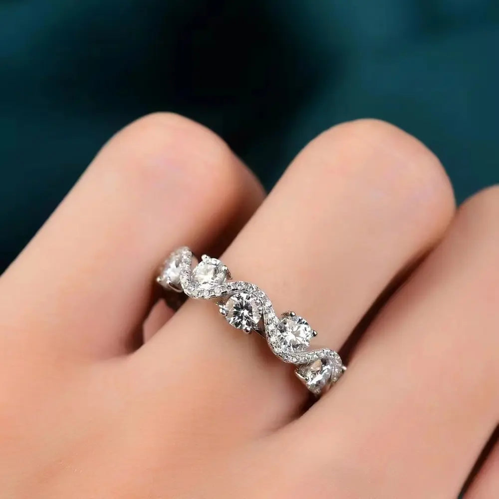 Moissanite 925 Sterling Silver Ring - Roe Creation