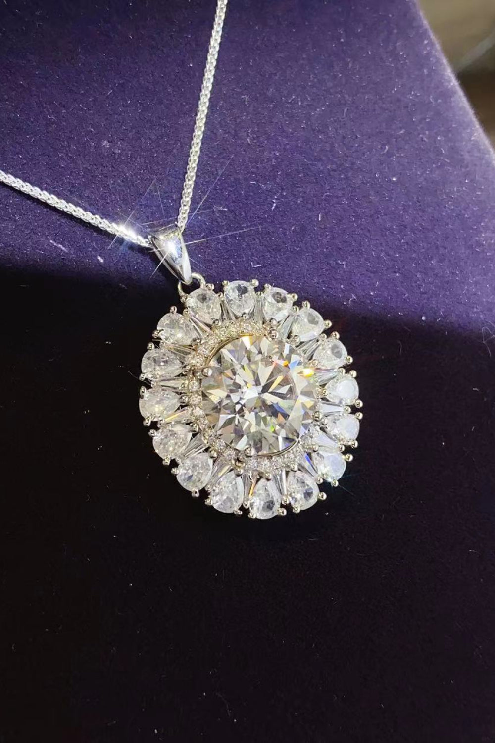 5 Carat Moissanite 925 Sterling Silver Necklace - Roe Creation