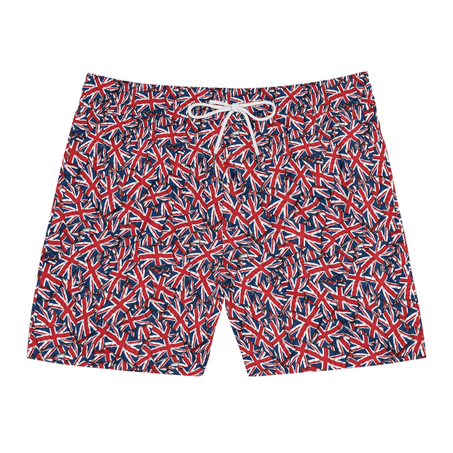 Great Britain Flag Patterned Swim Shorts for Men - Mid-Length Summer Beachwear, United Kingdom
