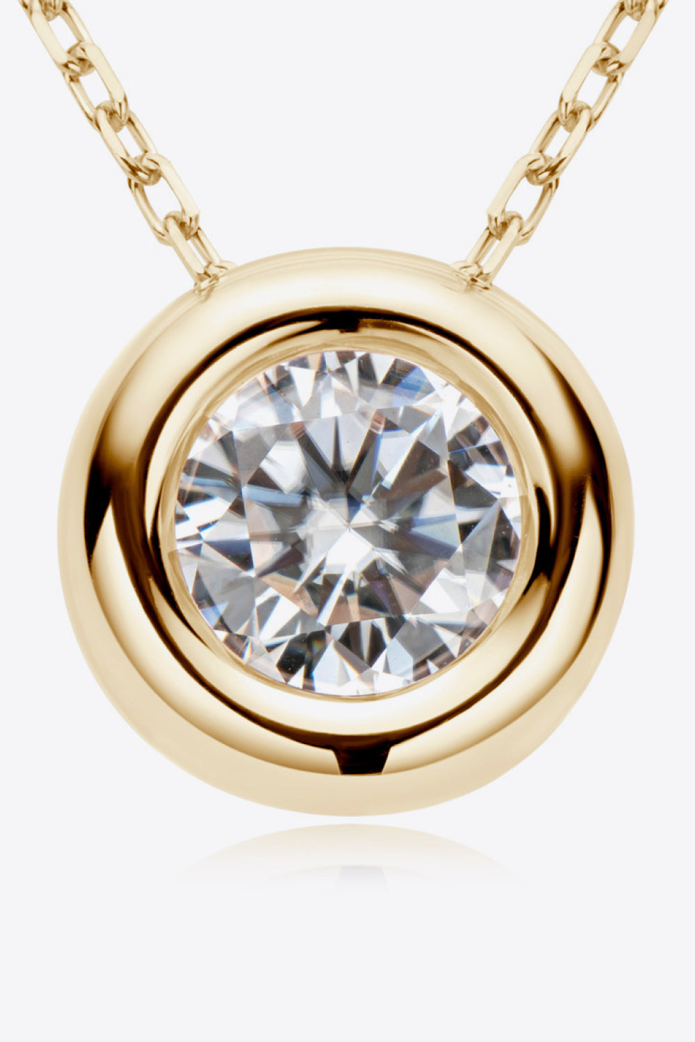 Adored 1 Carat Moissanite Pendant 925 Sterling Silver Necklace - Roe Creation