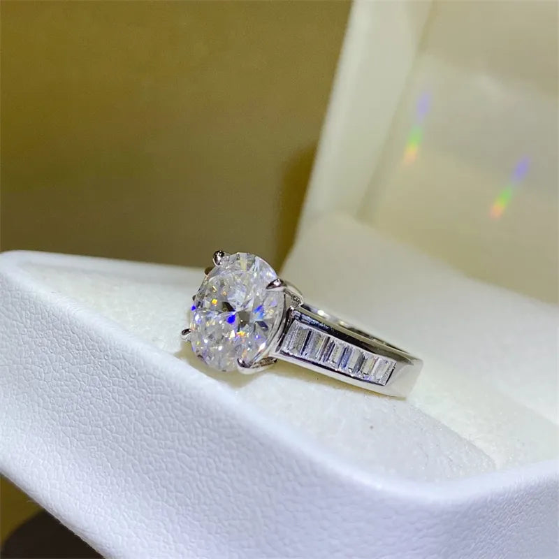 3 Carat Moissanite 925 Sterling Silver Ring - Roe Creation