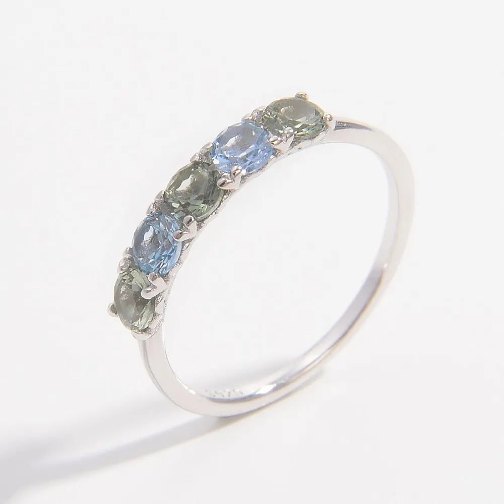 925 Sterling Silver Rhinestone Ring - Roe Creation